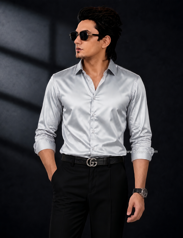 Premium satin shirt for men