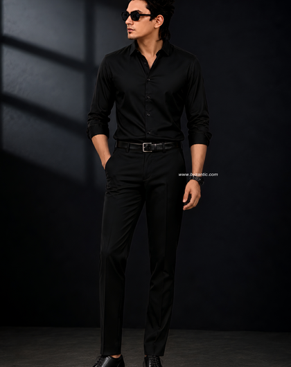 Premium Satin Shirt & Adjustable Pant Combo