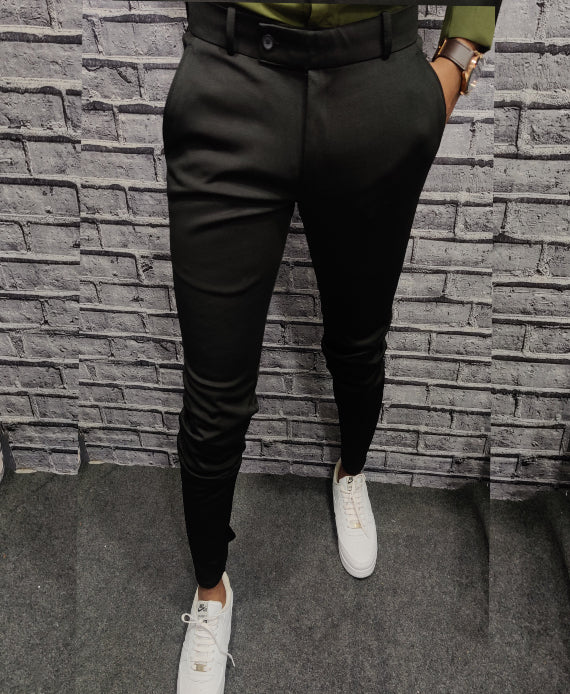 Buy Peter England Black Slim Fit Checks Trousers for Mens Online @ Tata CLiQ