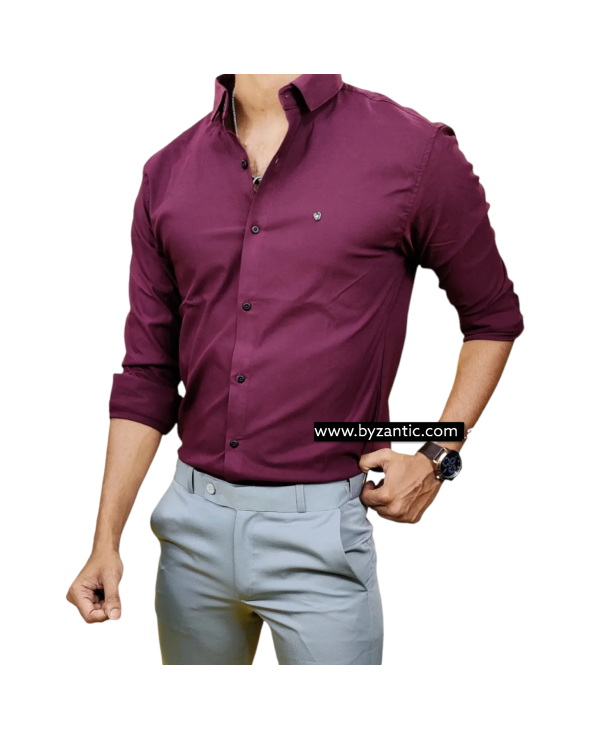 Forway Double Twill Lycra Shirt - Wine